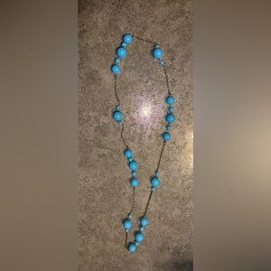 Elegant Blue Beaded Necklace
